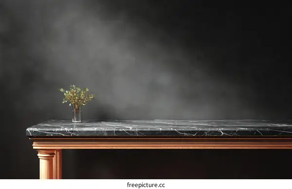 Elegant Dark Marble Tabletop Display