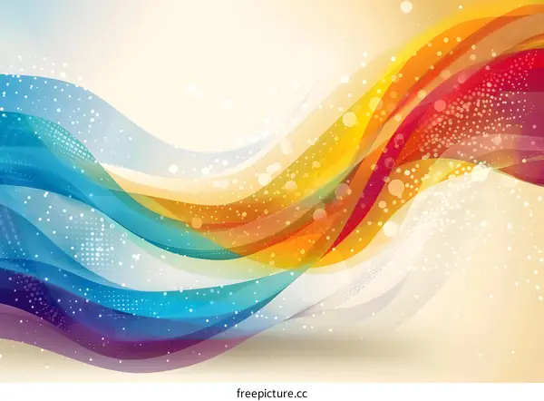 Abstract Colorful Wavy Background Design