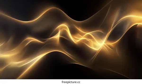 Abstract Gold Wave Design
