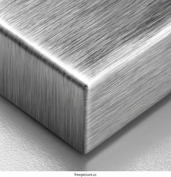 Close Up of Brushed Stainless Steel Surface Texture