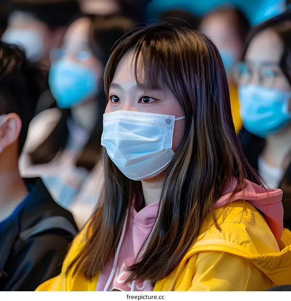 Young Asian Woman Wearing Face Mask