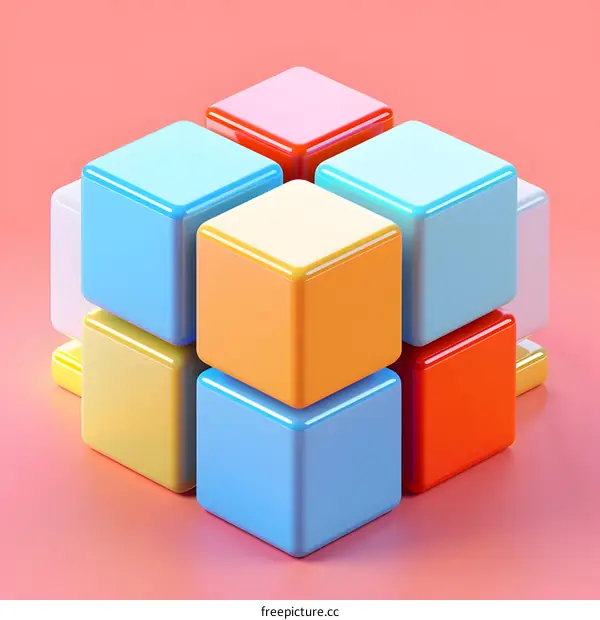 Colorful 3D Cubes