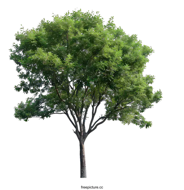 [Transparent Background PNG]Isolated Green Tree On White Background