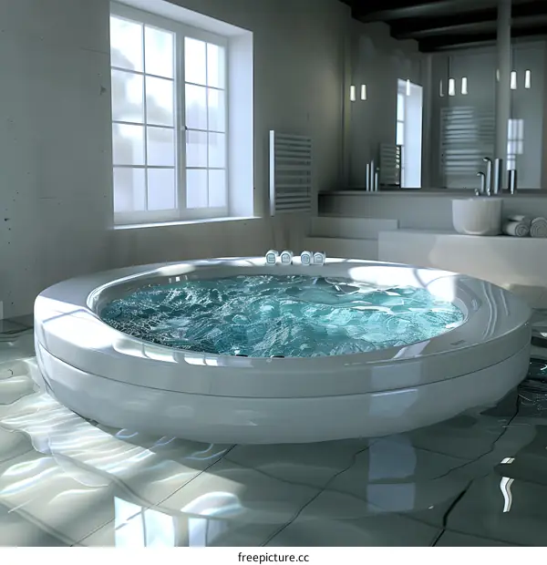 A modern and minimalist bathroom