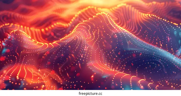 Red and Blue Wavy Lines