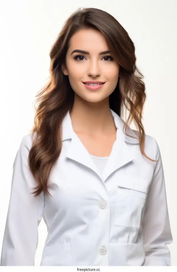 Portrait of a young female doctor smiling
