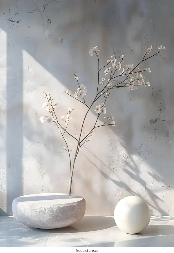 Camellia japonica in a vase