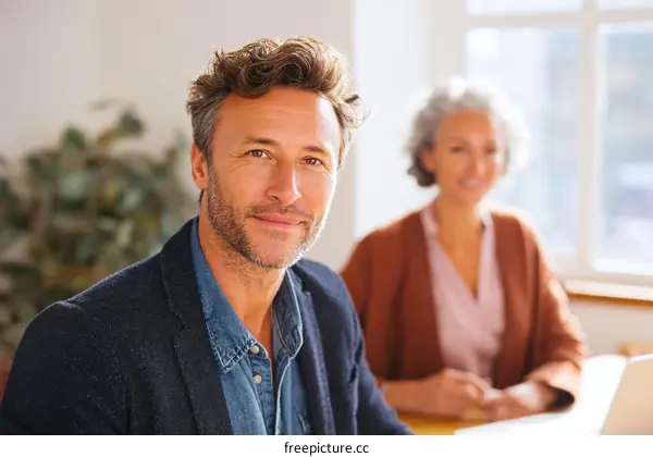 Business Meeting in a Modern Office