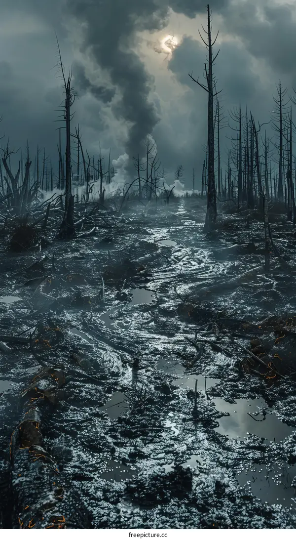 Post-Apocalyptic Landscape with a River Running Through It