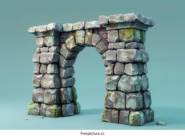 Cartoon Stone Arch Gate