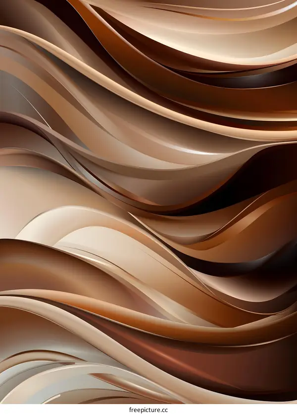 Abstract Brown Swirl Wave Background
