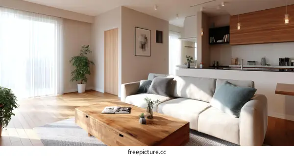 Modern Open-Plan Living Area Interior Design