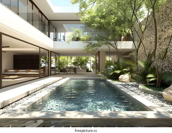 Modern house with a swimming pool