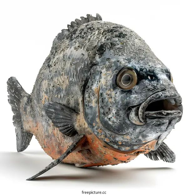 Prehistoric Fish Isolated on White Background