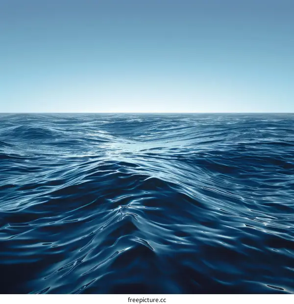An Illustration of a Vast and Deep Blue Ocean