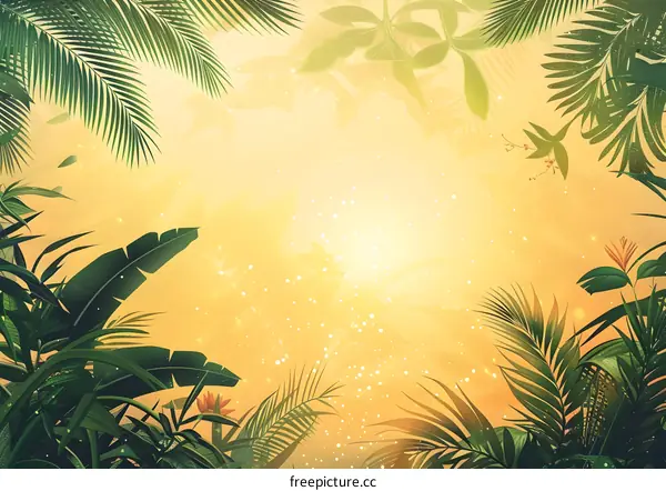 The golden tropical rainforest