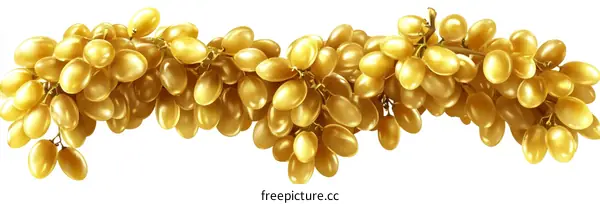Golden Grapes Cluster Illustration