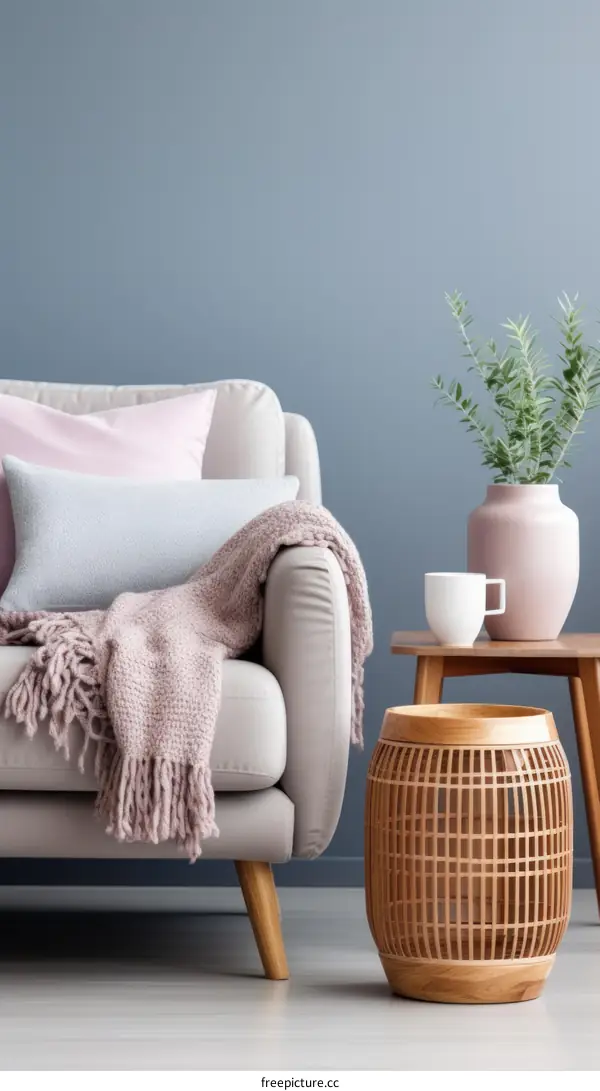 Stylish Living Room with Plush Couch and Modern Decor