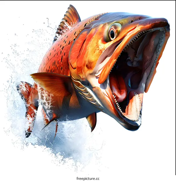 Leaping Salmon Illustration