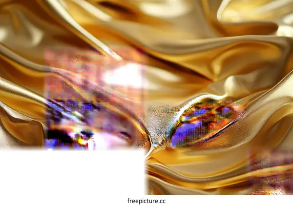 Glitched Gold Fabric