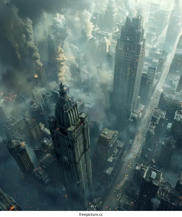 Dystopian City in Heavy Rain