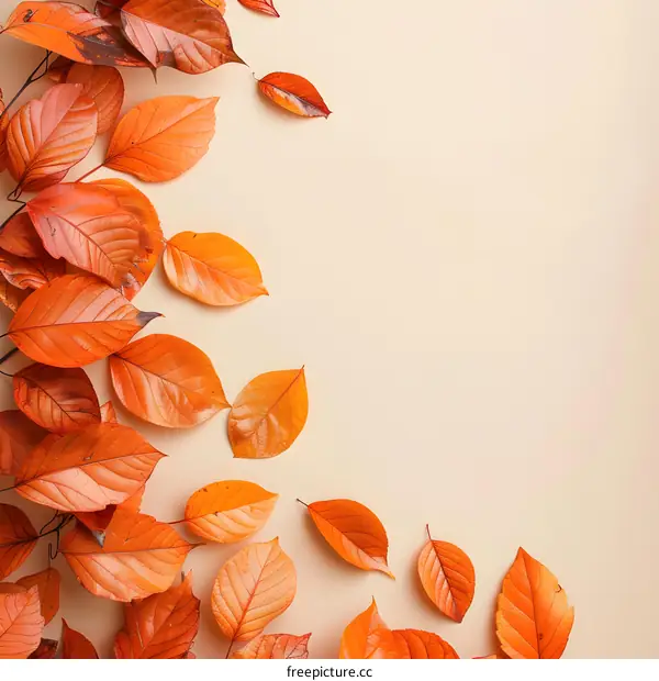 Autumn Leaves Background with Copy Space