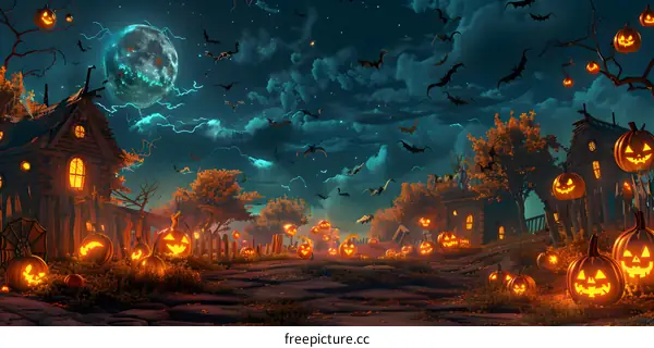 Halloween Pumpkin Village