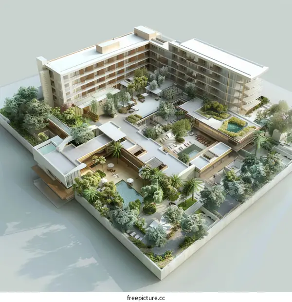 Architectural Design of a Modern Resort Hotel Complex