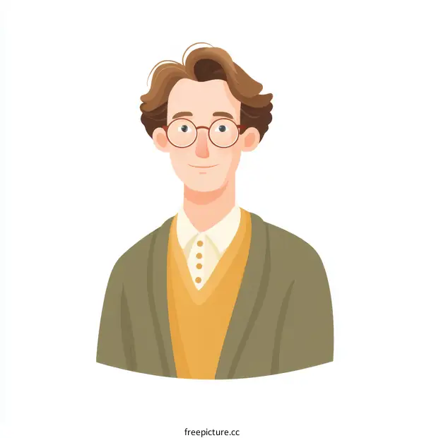 Friendly Illustration of a Man in Casual Outfit