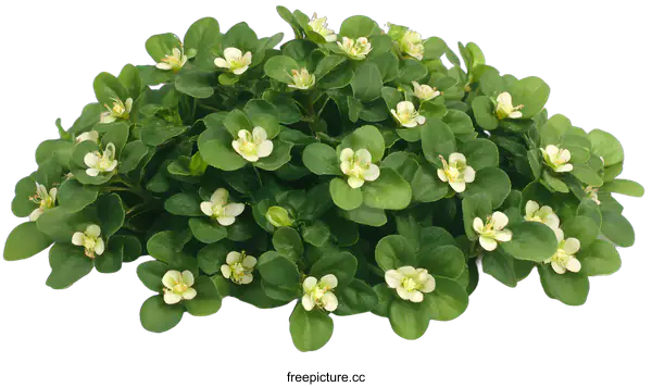 [Transparent Background PNG]Green and White Flowers on White Background