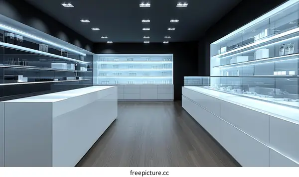 Modern Retail Store Interior Design Illustration
