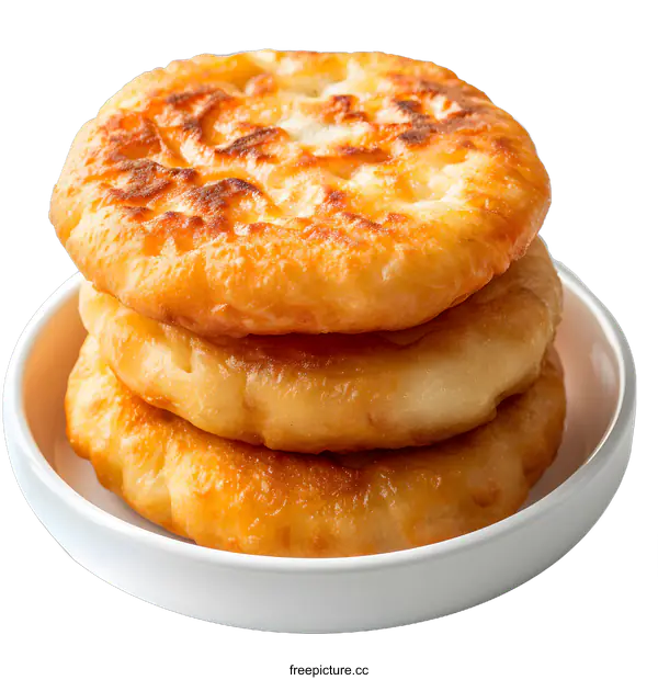 [Transparent Background PNG]Stack of Homemade Flatbreads