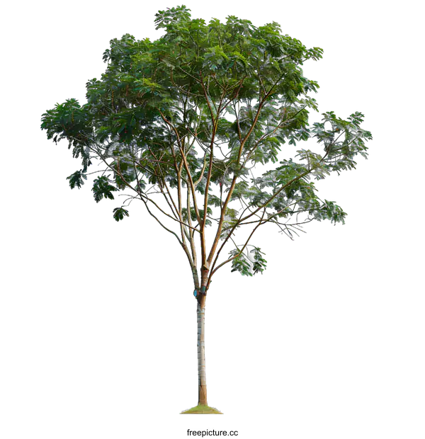 [Transparent Background PNG]Green Tree Isolated on White Background