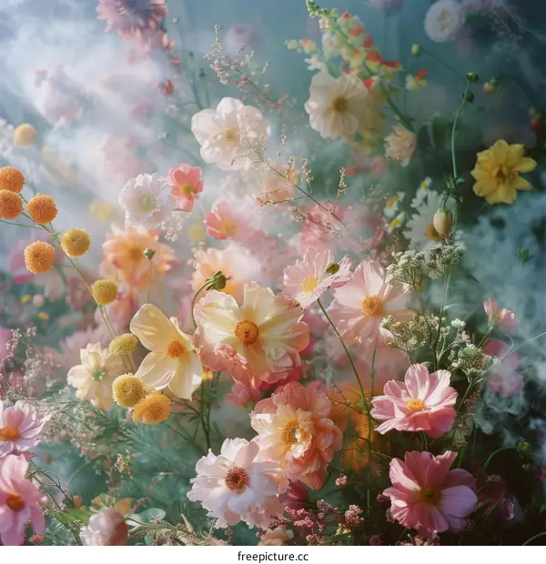 A Beautiful and Vibrant Bouquet of Flowers