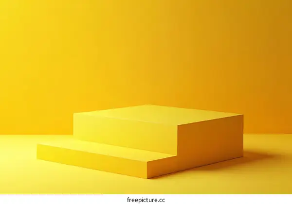 Yellow Minimalist Product Display Stage