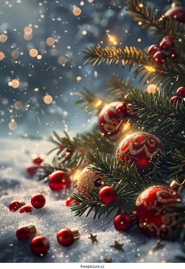 Christmas Decorations: Festive Ornaments, Tree, and Gifts