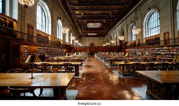 Grand New York Public Library Reading Room