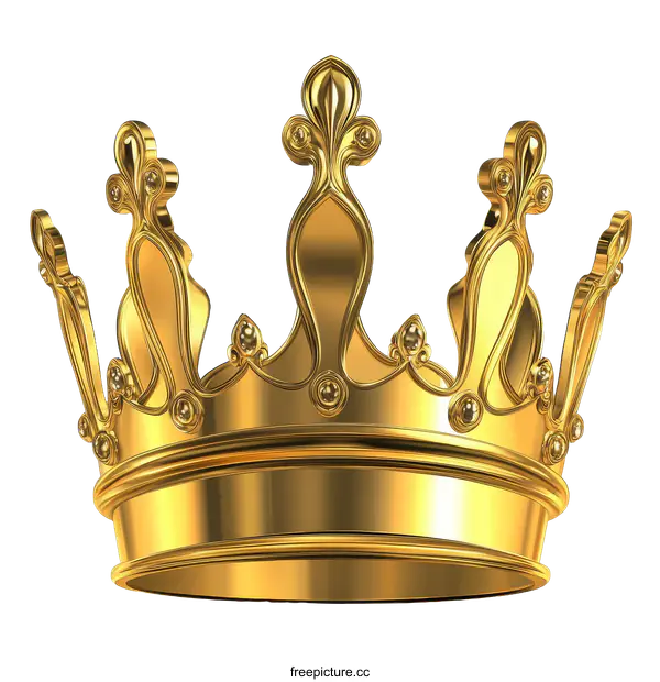 [Transparent Background PNG]Golden Royal Crown Illustration