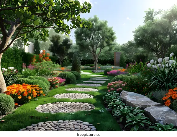 Garden Landscape Design的效果图