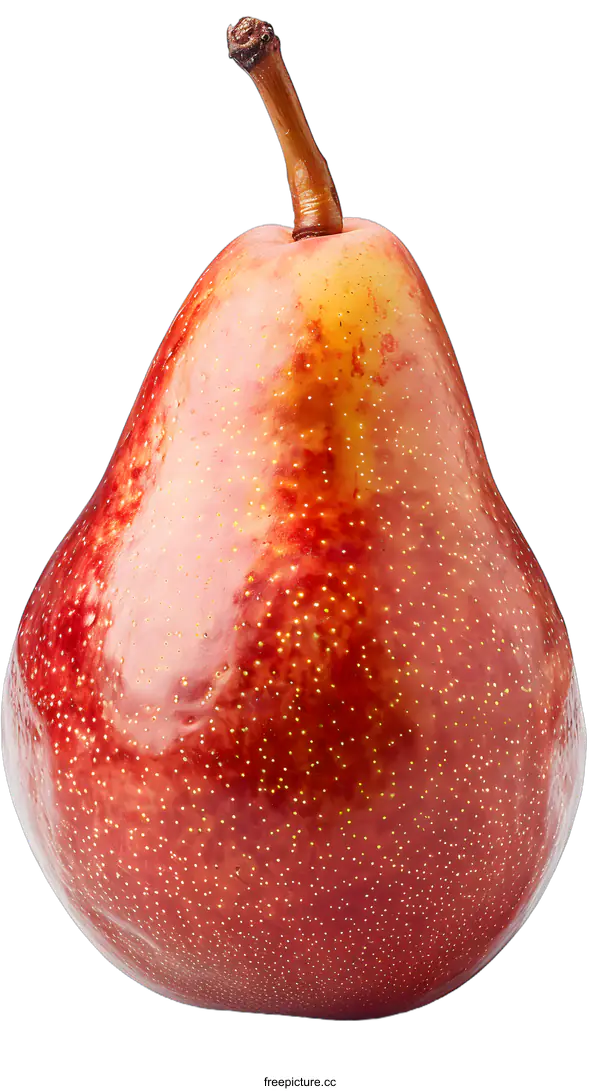 [Transparent Background PNG]A red pear on a white background