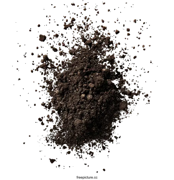 [Transparent Background PNG]Organic Soil Texture Isolated on White Background