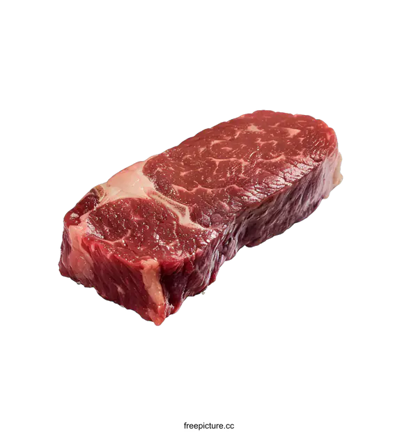 [Transparent Background PNG]Raw Beef Steak Isolated On White Background