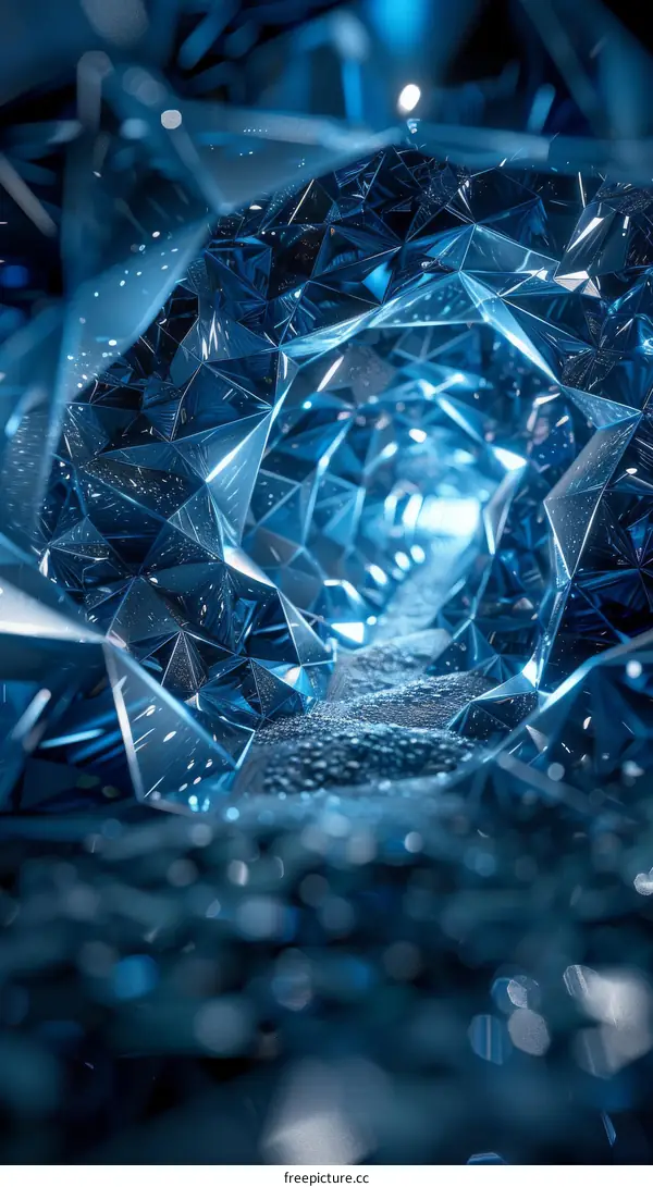 Mystical Blue Crystal Tunnel