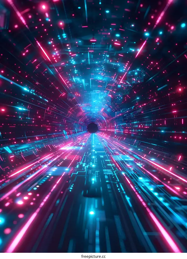 Abstract Digital Tunnel Background