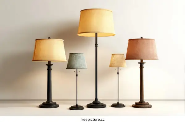 Assortment of Vintage-Style Lamps