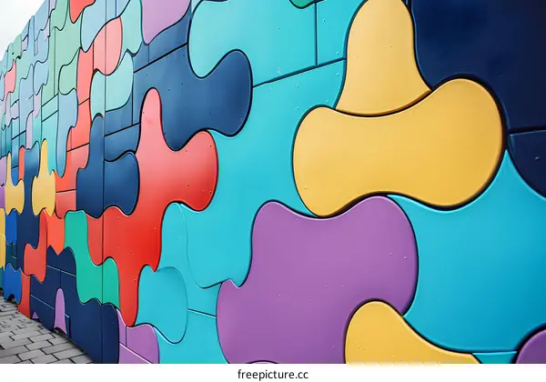Colorful Puzzle Wall Art
