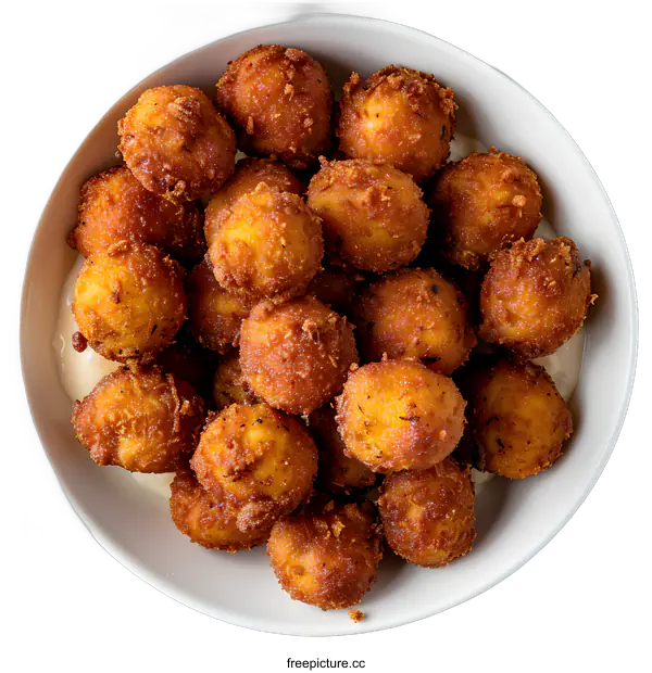 [Transparent Background PNG]Fried Cornmeal Cheese Balls