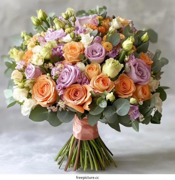 Beautiful Pastel Colored Floral Bouquet