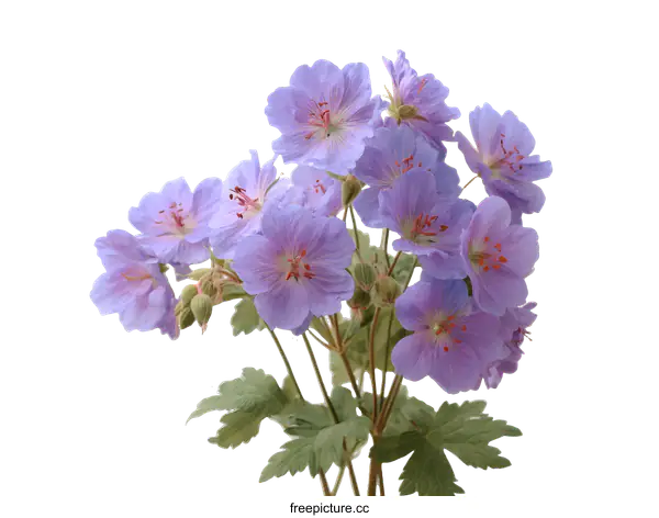 [Transparent Background PNG]Close-up of Beautiful Light Purple Flowers