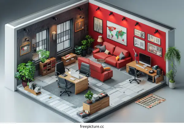Isometric Home Office